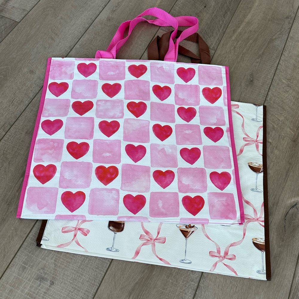 Homegoods TJMaxx Marshalls Valentines Day Heart & Espresso Martini Bags NWOT